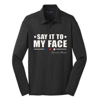 Say It To My Face Silk Touch Performance Long Sleeve Polo