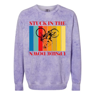 Stuck In The Upside Down Colorblast Crewneck Sweatshirt