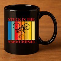Stuck In The Upside Down 11oz C Handle Ceramic Mug