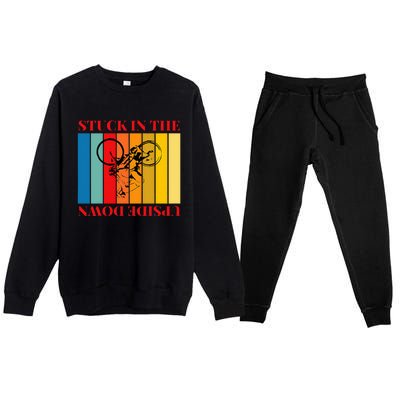 Stuck In The Upside Down Premium Crewneck Sweatsuit Set