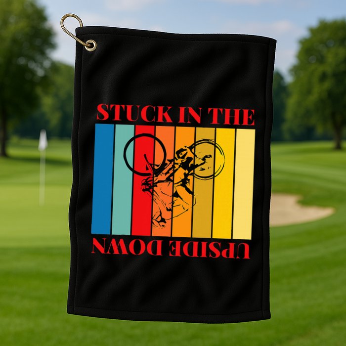 Stuck In The Upside Down Golf Towel