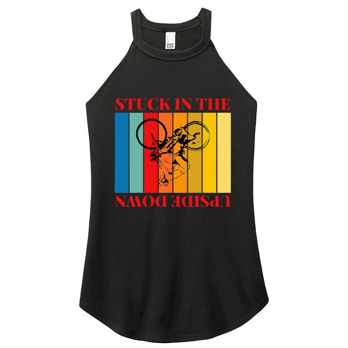 Stuck In The Upside Down Women's Perfect Tri Rocker Tank