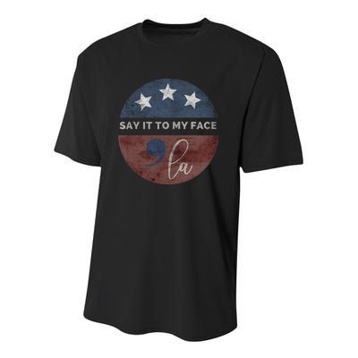 Say It To My Face Kamala Youth Performance Sprint T-Shirt