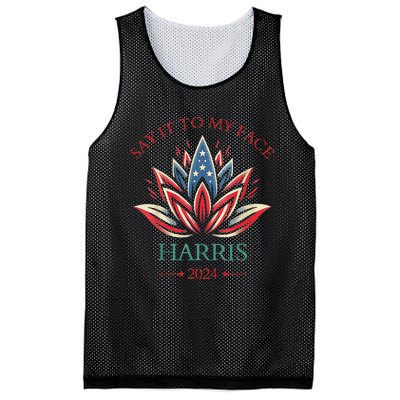 Say It To My Face Kamala Harris 2024 American Lotus Mesh Reversible Basketball Jersey Tank