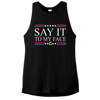 Say It To My Face Ladies PosiCharge Tri-Blend Wicking Tank