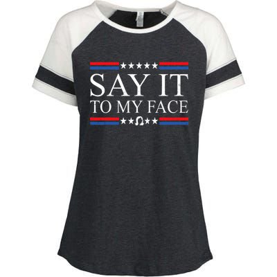 Say It To My Face Enza Ladies Jersey Colorblock Tee