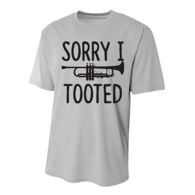 Sorry I Tooted Trumpet For Trumpet Player Performance Sprint T-Shirt