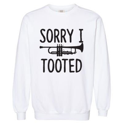 Sorry I Tooted Trumpet For Trumpet Player Garment-Dyed Sweatshirt