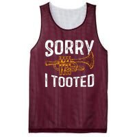 Sorry I Tooted Funny Jazz Music Instrument Trumpet Player Mesh Reversible Basketball Jersey Tank