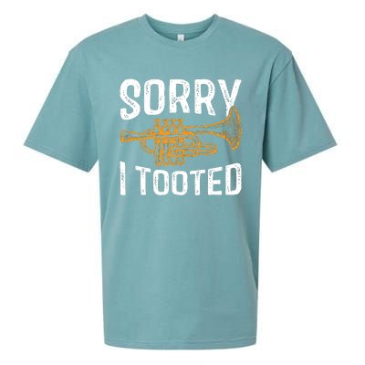 Sorry I Tooted Funny Jazz Music Instrument Trumpet Player Sueded Cloud Jersey T-Shirt