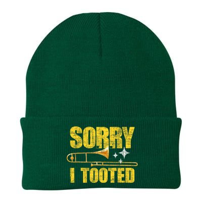 Sorry I Tooted Trombone Trombonist Music Brass Wind Player Knit Cap Winter Beanie