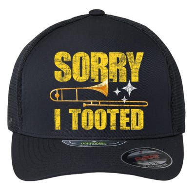 Sorry I Tooted Trombone Trombonist Music Brass Wind Player Flexfit Unipanel Trucker Cap