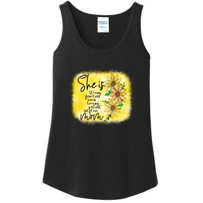 She Is Trong Fearless Warm Loving Patient Selfless Mom Mother's Day Gift Ladies Essential Tank