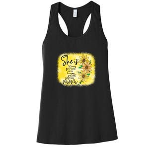 She Is Trong Fearless Warm Loving Patient Selfless Mom Mother's Day Gift Women's Racerback Tank