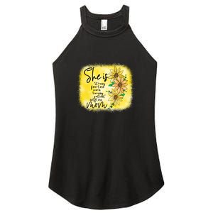 She Is Trong Fearless Warm Loving Patient Selfless Mom Mother's Day Gift Women's Perfect Tri Rocker Tank