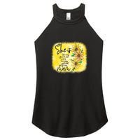 She Is Trong Fearless Warm Loving Patient Selfless Mom Mother's Day Gift Women's Perfect Tri Rocker Tank