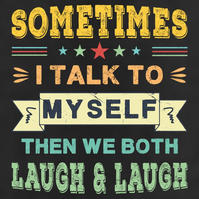 Sometimes I Talk To Myself Then We Both Laugh Premium Pullover Hoodie