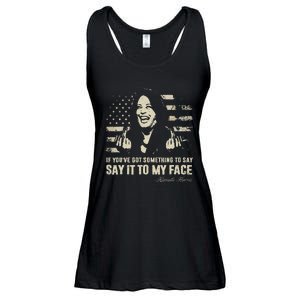 Say It To My Face Kamala Harris President Debate Ladies Essential Flowy Tank