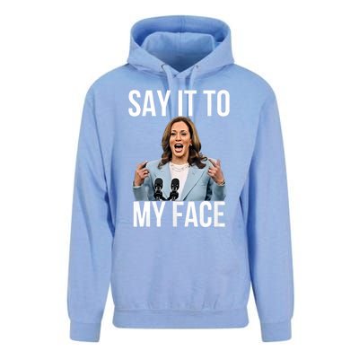 Say It To My Face Kamala Harris Debates 2024 Unisex Surf Hoodie