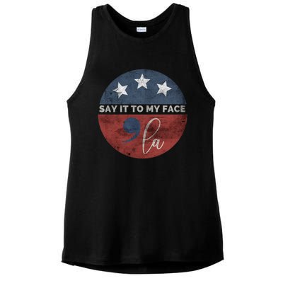 Say It To My Face Kamala Ladies PosiCharge Tri-Blend Wicking Tank