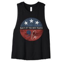 Say It To My Face Kamala Women's Racerback Cropped Tank