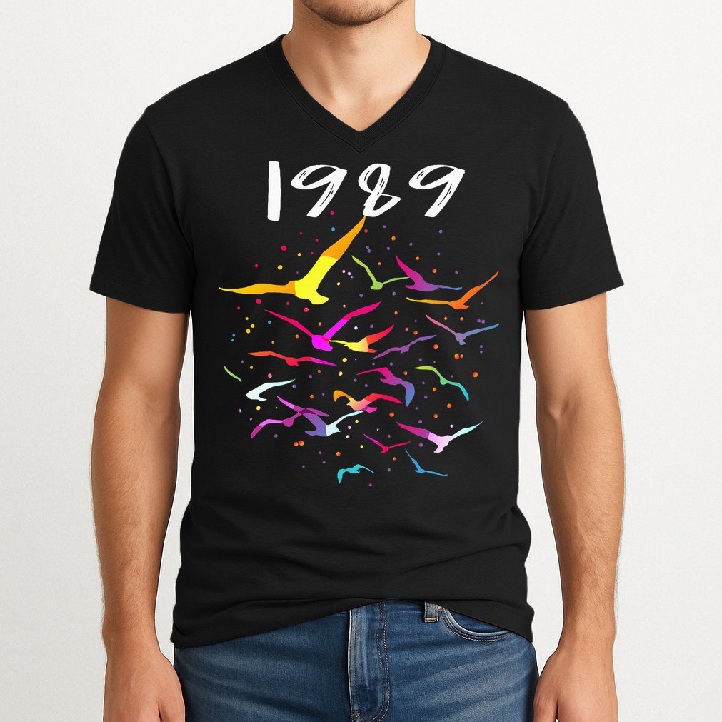 Seagull In The Sky Flock Of Seagulls 1989 V-Neck T-Shirt