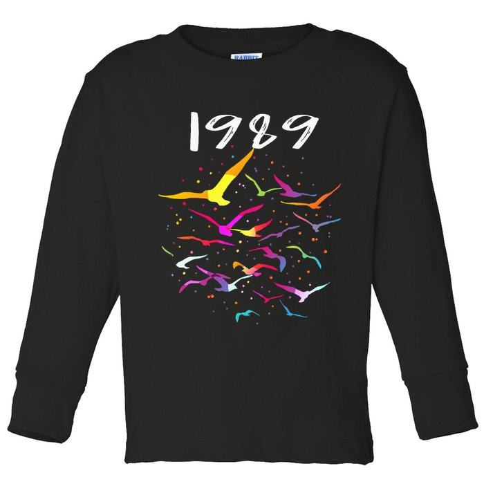 Seagull In The Sky Flock Of Seagulls 1989 Toddler Long Sleeve Shirt