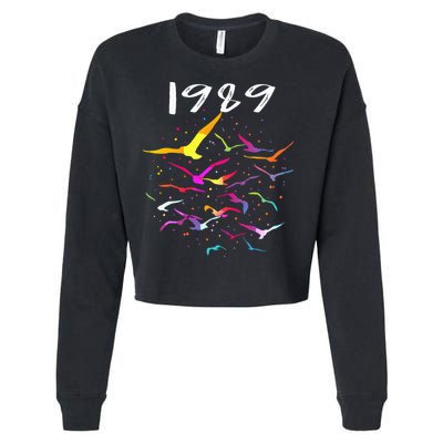 Seagull In The Sky Flock Of Seagulls 1989 Cropped Pullover Crew