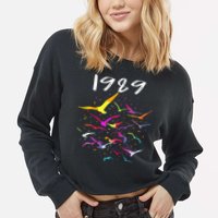 Seagull In The Sky Flock Of Seagulls 1989 Cropped Pullover Crew
