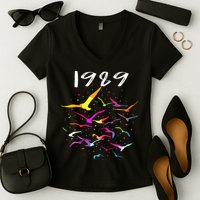 Seagull In The Sky Flock Of Seagulls 1989 Women's V-Neck T-Shirt