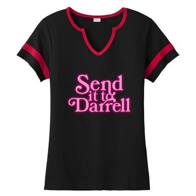 Send It To Darrell Ladies Halftime Notch Neck Tee