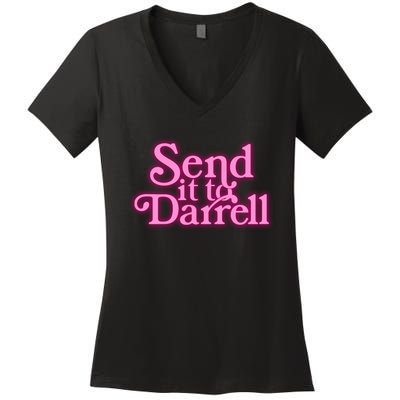 Send It To Darrell Women's V-Neck T-Shirt