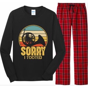 Sorry I Tooted Funny French Horn Player Gift Long Sleeve Pajama Set