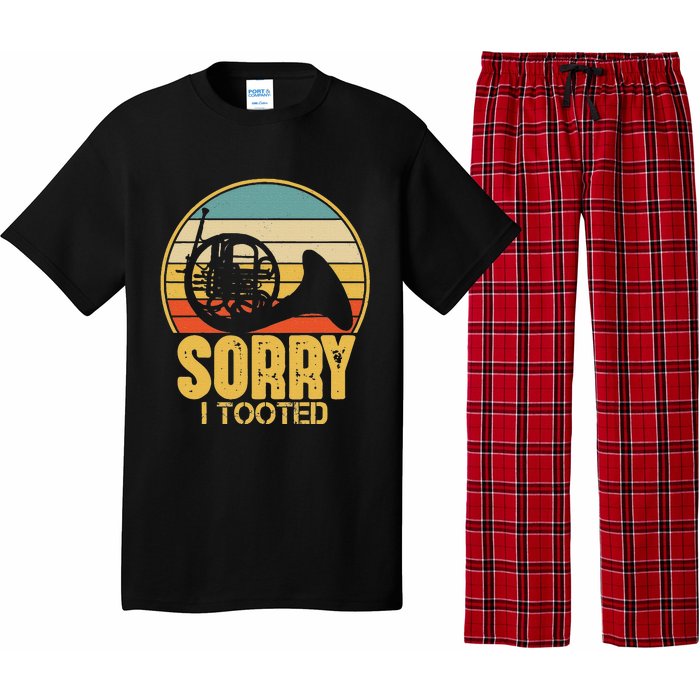 Sorry I Tooted Funny French Horn Player Gift Pajama Set