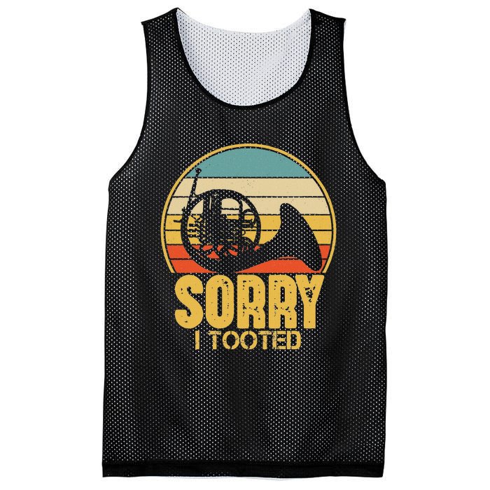 Sorry I Tooted Funny French Horn Player Gift Mesh Reversible Basketball Jersey Tank