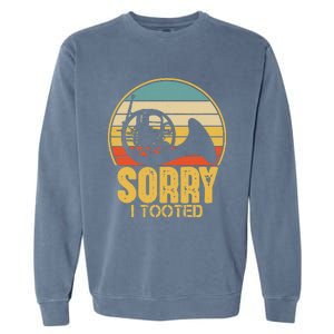 Sorry I Tooted Funny French Horn Player Gift Garment-Dyed Sweatshirt