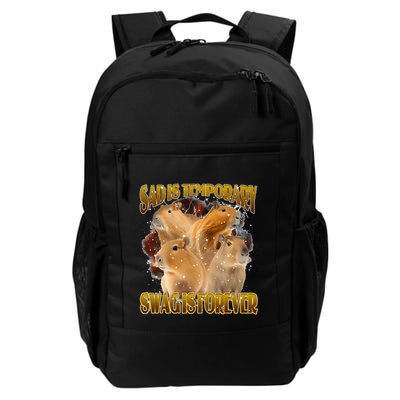 Sad Is Temporary Swag Is Forever Funny Capybara Daily Commute Backpack