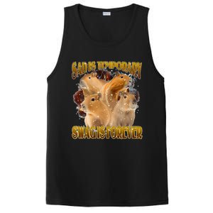 Sad Is Temporary Swag Is Forever Funny Capybara PosiCharge Competitor Tank