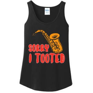 Sorry I Tooted Funny Saxophone Player Gifts Ladies Essential Tank