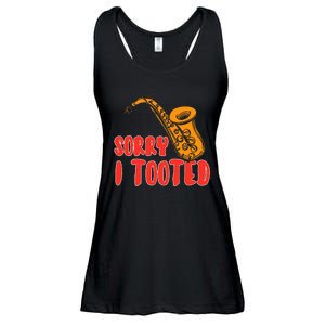 Sorry I Tooted Funny Saxophone Player Gifts Ladies Essential Flowy Tank