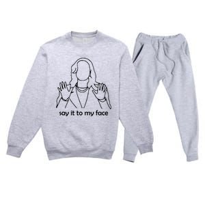 Say It To My Face Premium Crewneck Sweatsuit Set