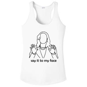 Say It To My Face Ladies PosiCharge Competitor Racerback Tank