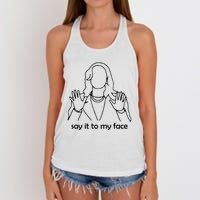 Say It To My Face Women's Knotted Racerback Tank