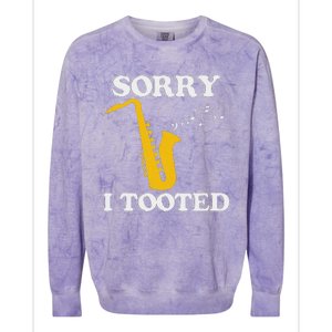 Sorry I Tooted Funny Saxophone Sax Player Colorblast Crewneck Sweatshirt