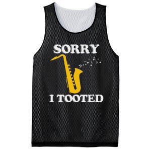 Sorry I Tooted Funny Saxophone Sax Player Mesh Reversible Basketball Jersey Tank