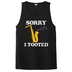 Sorry I Tooted Funny Saxophone Sax Player PosiCharge Competitor Tank