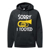 Sorry I Tooted Baritone Funny Euphonium Player Brass Band Performance Fleece Hoodie