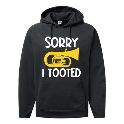 Sorry I Tooted Baritone Funny Euphonium Player Brass Band Performance Fleece Hoodie