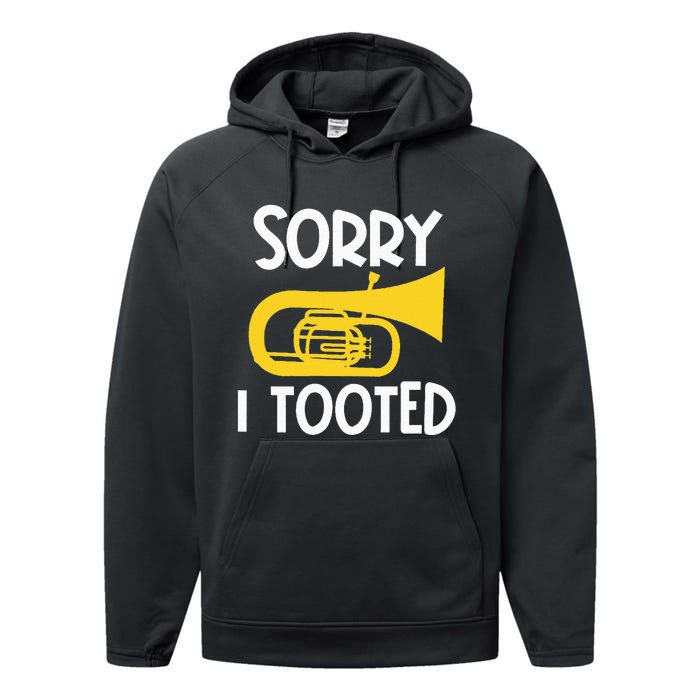 Sorry I Tooted Baritone Funny Euphonium Player Brass Band Performance Fleece Hoodie