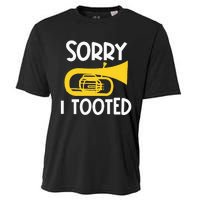 Sorry I Tooted Baritone Funny Euphonium Player Brass Band Cooling Performance Crew T-Shirt